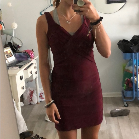 Macy's Dresses Burgundy Dress Poshmark